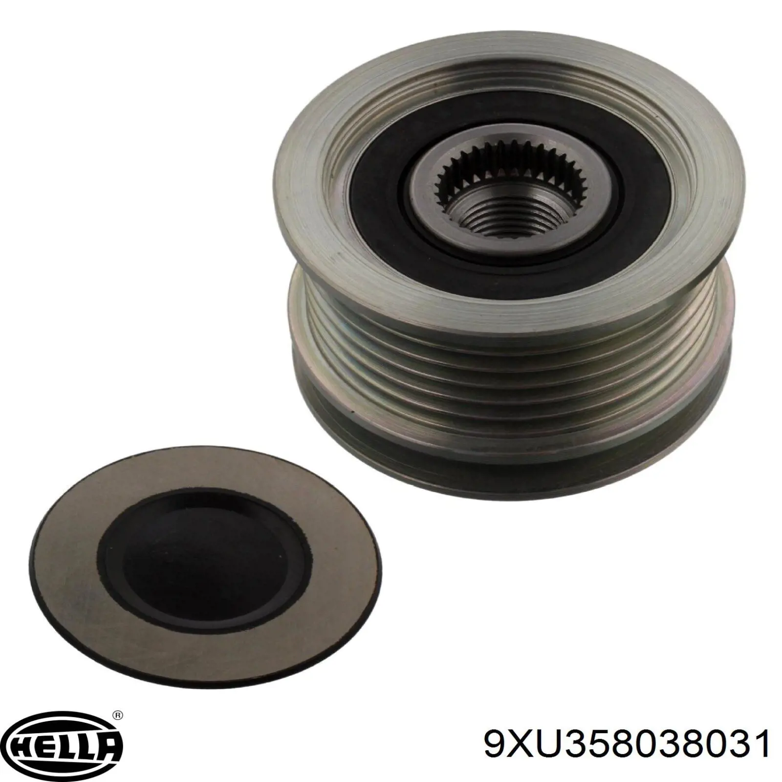 Купить 9XU358038031 HELLA Шкив ремня генератора