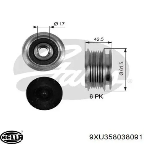 Инерционный шкив PSH 051000025810 цена, от 29.38 USD