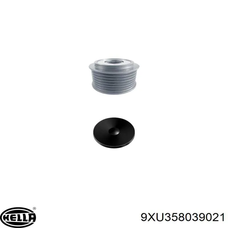 Купить 9XU358039021 HELLA Шкив ремня генератора