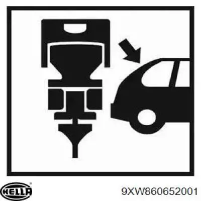 Щетка-дворник лобового стекла водительская 9XW860652001 HELLA