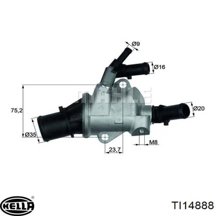 Корпус термостата TI14888 HELLA