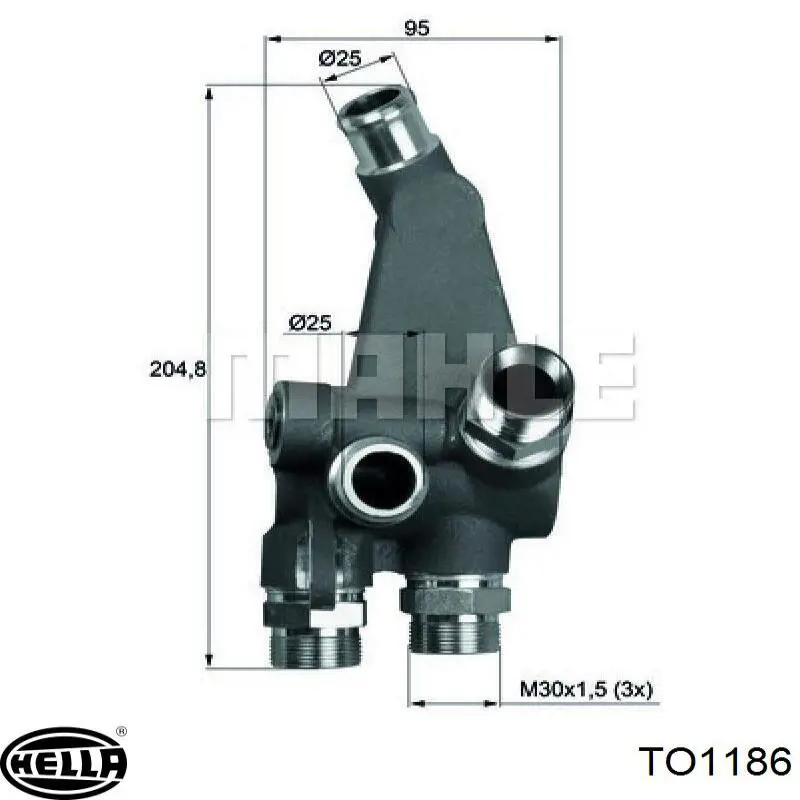 Termostato De Aceite De Transmision Automatica TO1186 HELLA