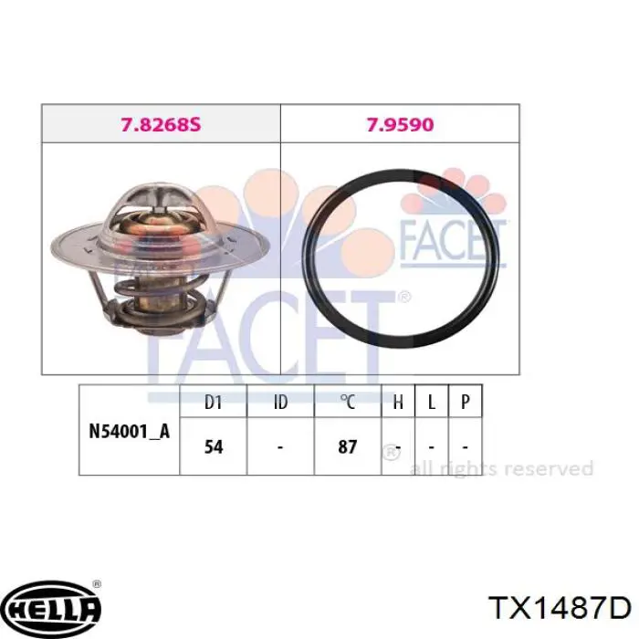 Термостат в корпусе HELLA TX1487D цена, от 7.41 USD