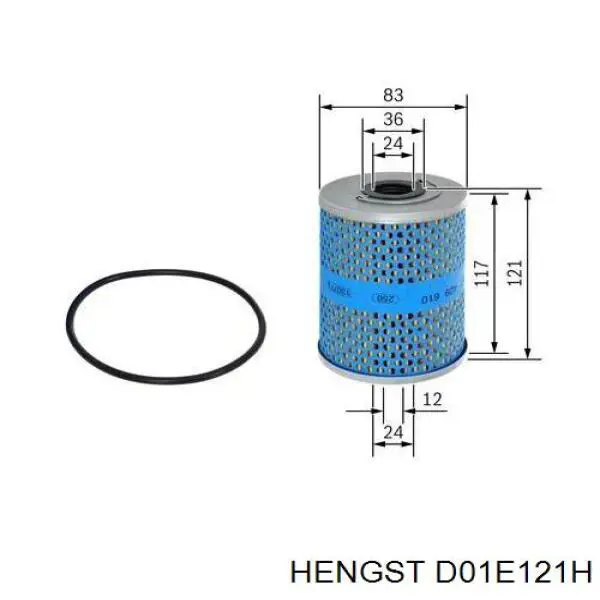 Масляный фильтр D01E121H Hengst