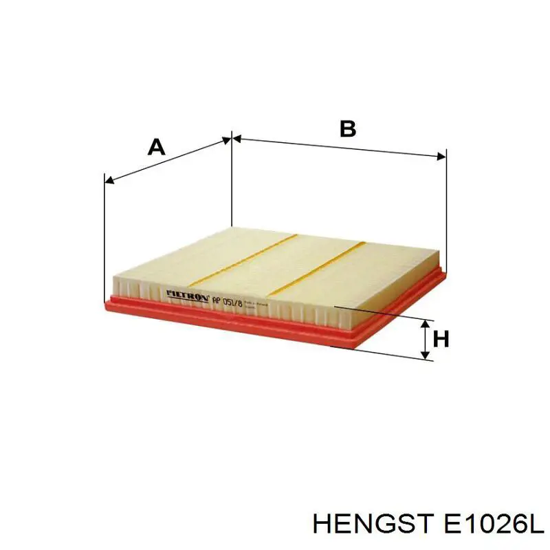 E1026L Hengst Воздушный фильтр двигателя