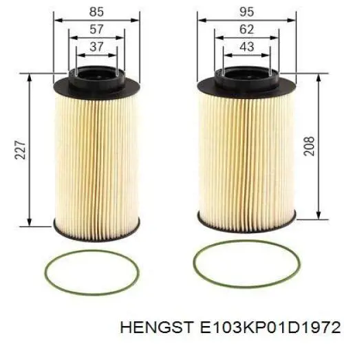 Фільтр паливний E103KP01D1972 Hengst