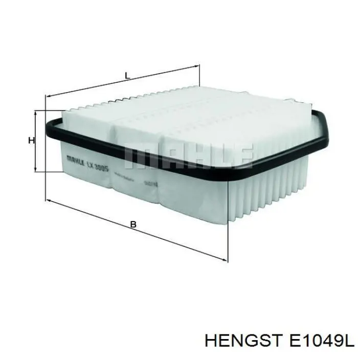 Filtro de aire E1049L Hengst
