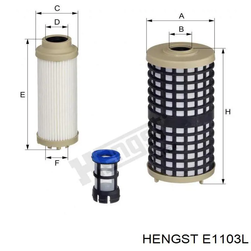 Элемент воздушного фильтра Hengst E1103L цена, от 118.26 USD