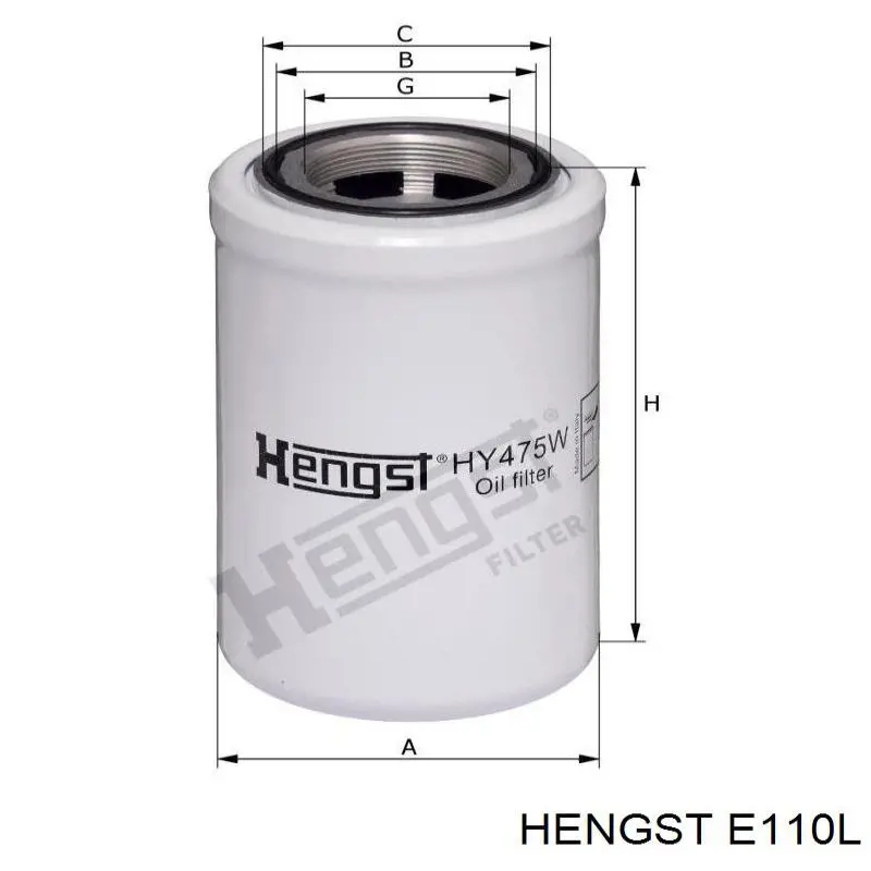 Воздушный фильтр E110L Hengst