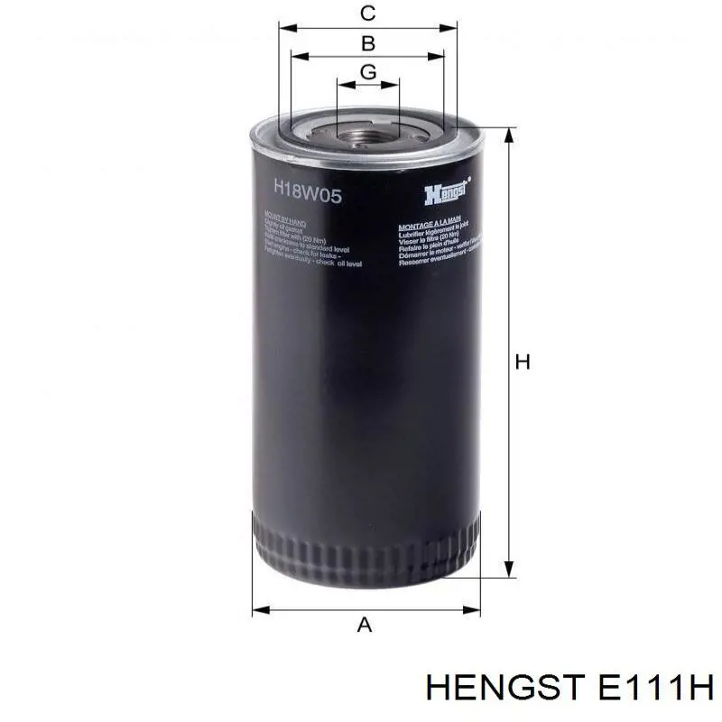 Фильтр ГУР Hengst E111H цена, от 13.64 USD
