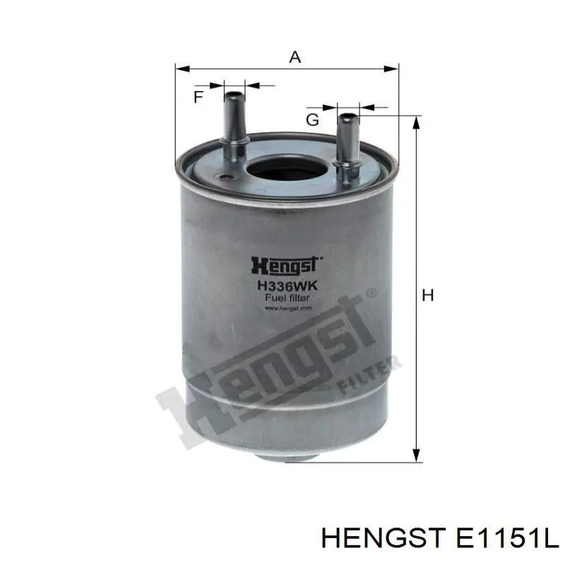 Воздушный фильтр E1151L Hengst