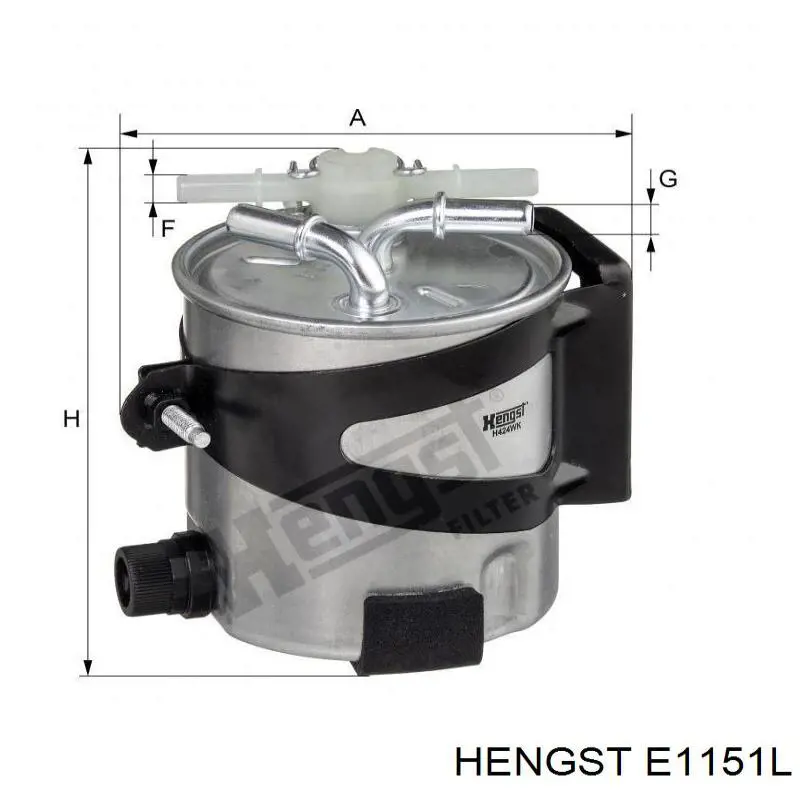 Фильтр воздушный Hengst E1151L