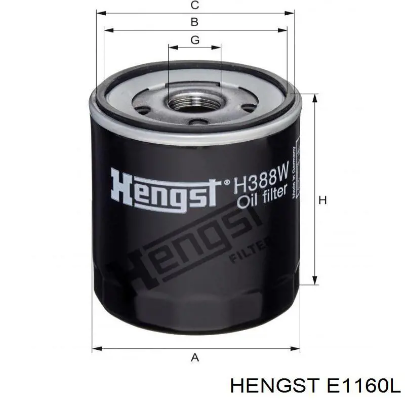 Воздушный фильтр E1160L Hengst