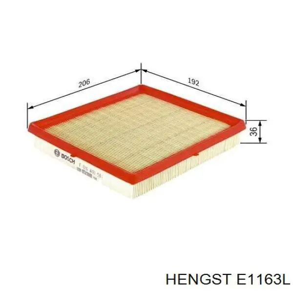 Воздушный фильтр E1163L Hengst