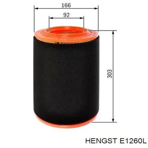 Воздушный фильтр E1260L Hengst