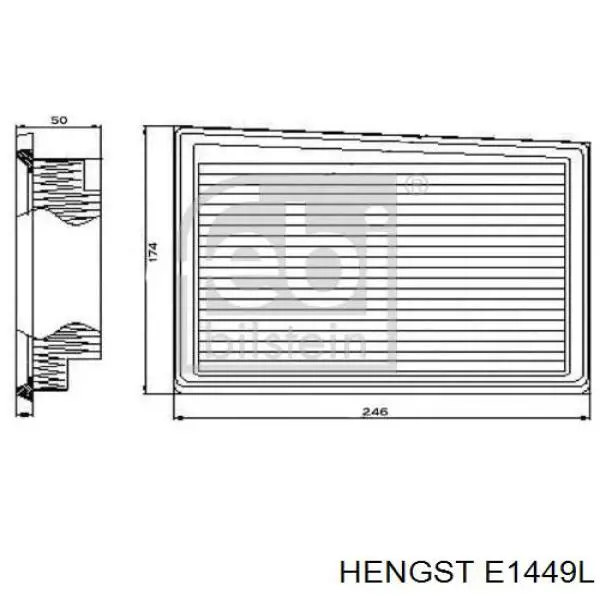 Воздушный фильтр E1449L Hengst
