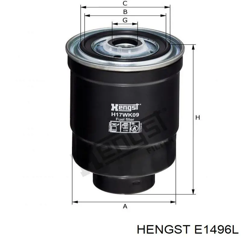 Воздушный фильтр E1496L Hengst