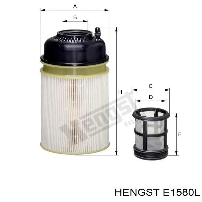 Воздушный фильтр E1580L Hengst