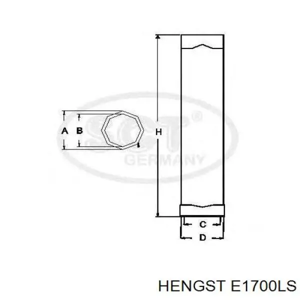 Элемент воздушного фильтра Hengst E1700LS цена, от 23.81 USD
