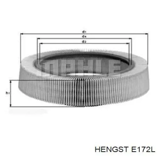 Воздушный фильтр E172L Hengst