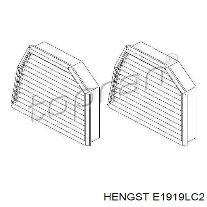 Купить E1919LC2 Hengst Фильтр салона угольный