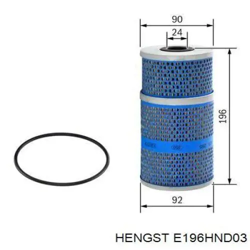 Масляный фильтр E196HND03 Hengst