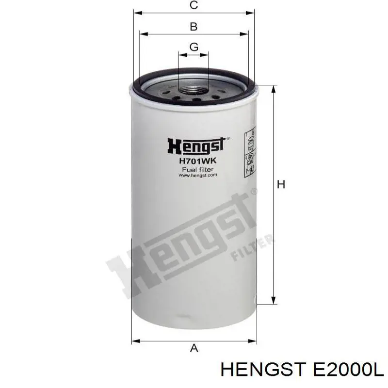 Фильтр воздушный Hengst E2000L