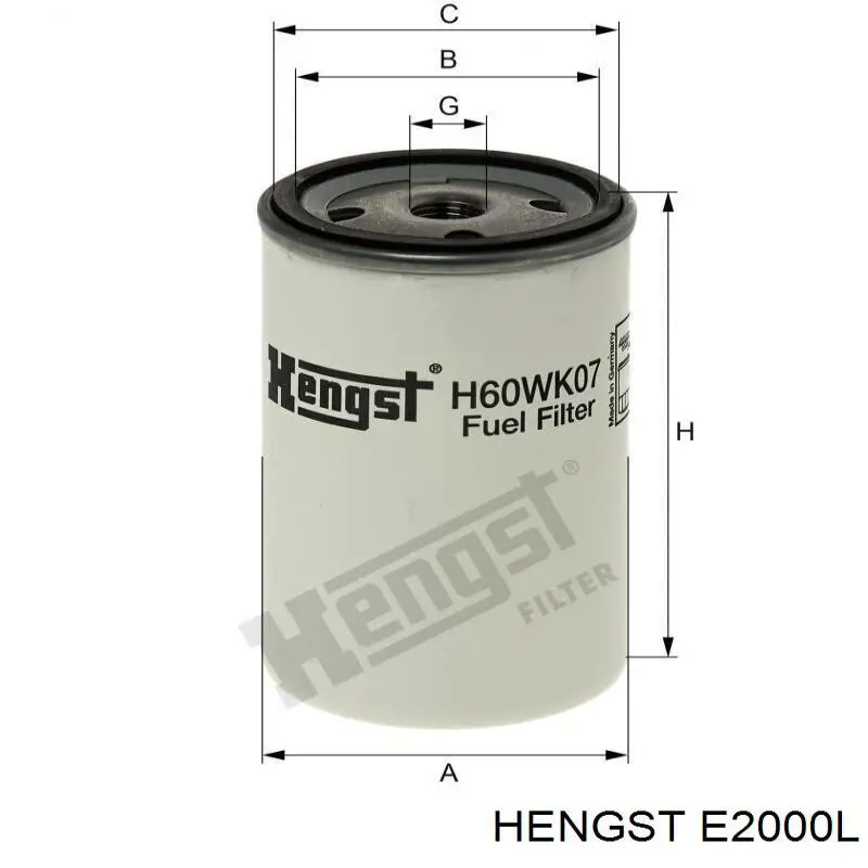 Воздушный фильтр E2000L Hengst