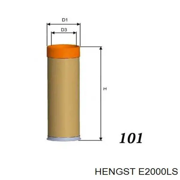 E2000LS Hengst Воздушный фильтр двигателя
