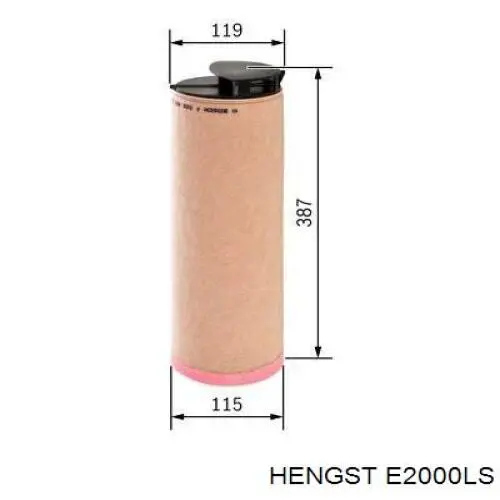 Фильтр воздушный Hengst E2000LS