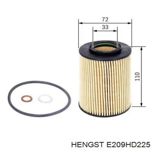 Фильтр масла Hengst E209HD225