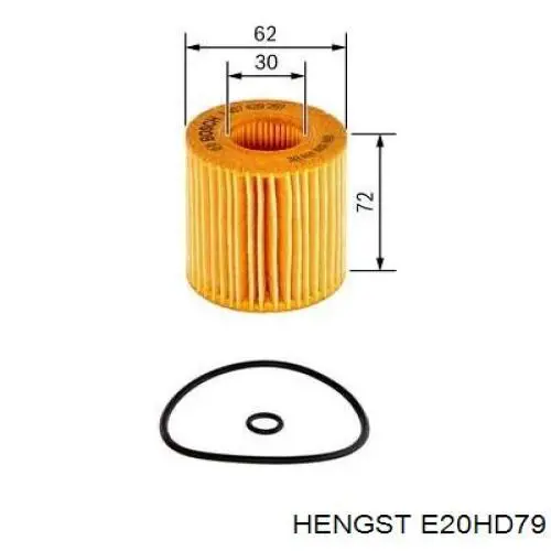 Масляный фильтр E20HD79 Hengst