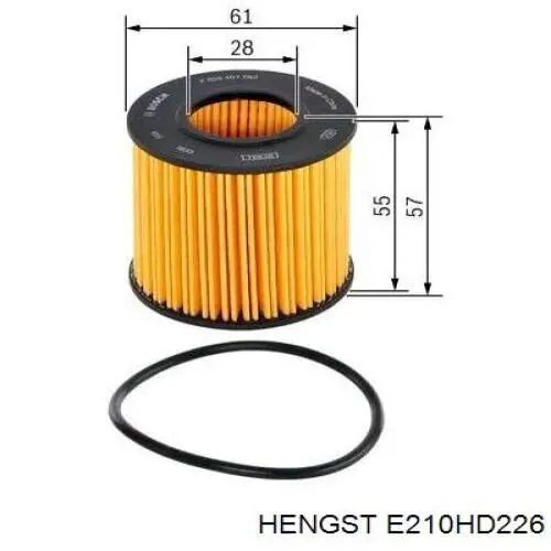 E210HD226 Hengst Масляный фильтр двигателя