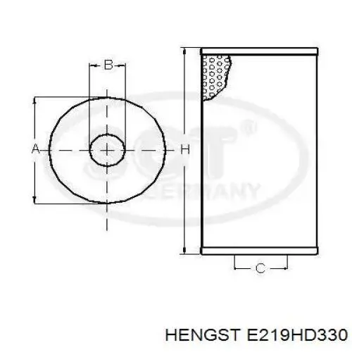 Купить E219HD330 Hengst Фильтр центробежный очистки масла