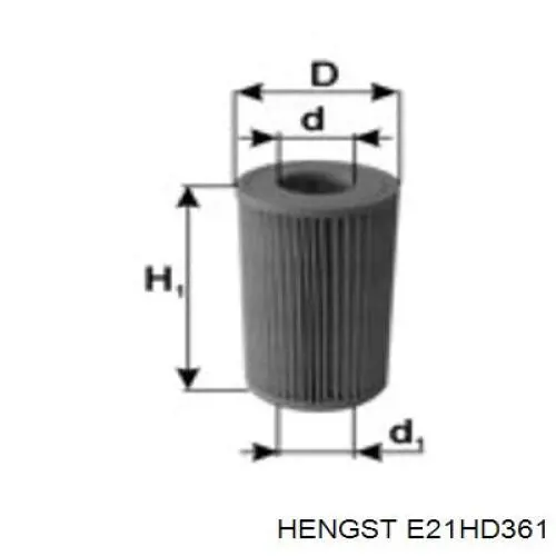 E21H D361 Hengst filtro de óleo