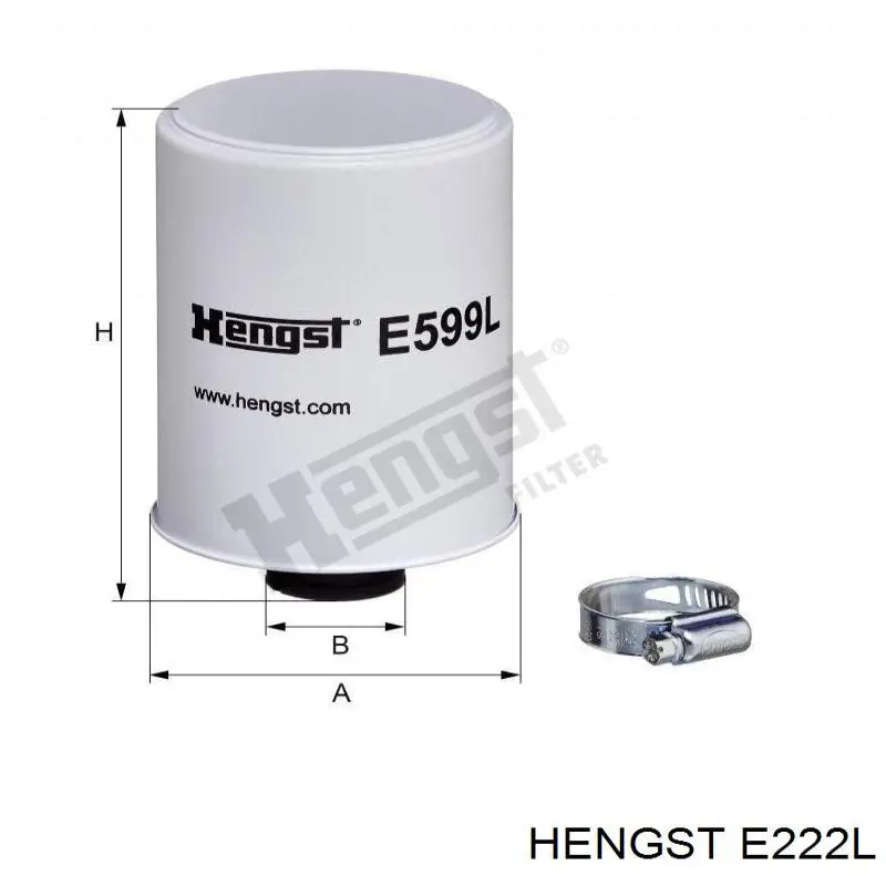 Купить E222L Hengst Автомобильный фильтр воздуха