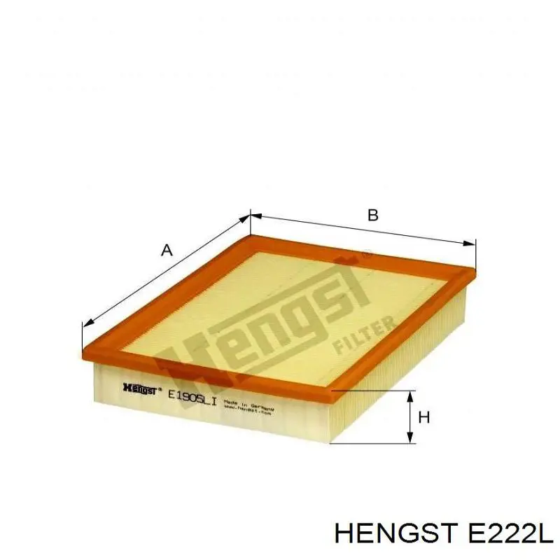 Воздушный фильтр E222L Hengst
