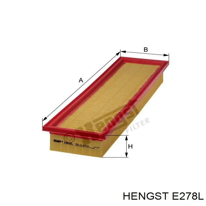 Воздушный фильтр E278L Hengst