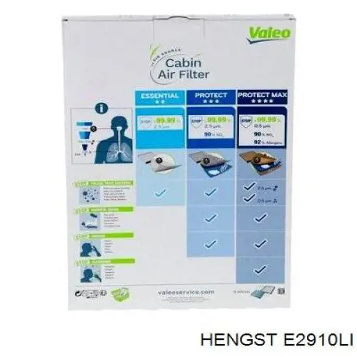 Воздушный фильтр салона Hengst E2910LI