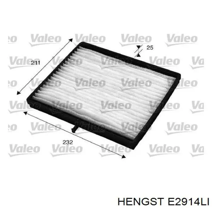Воздушный фильтр салона Hengst E2914LI