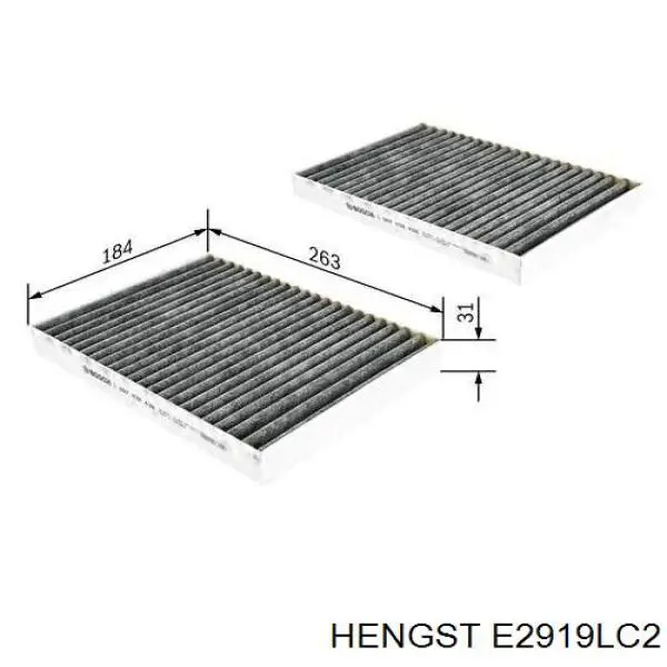 Купить E2919LC2 Hengst Фильтр салона угольный