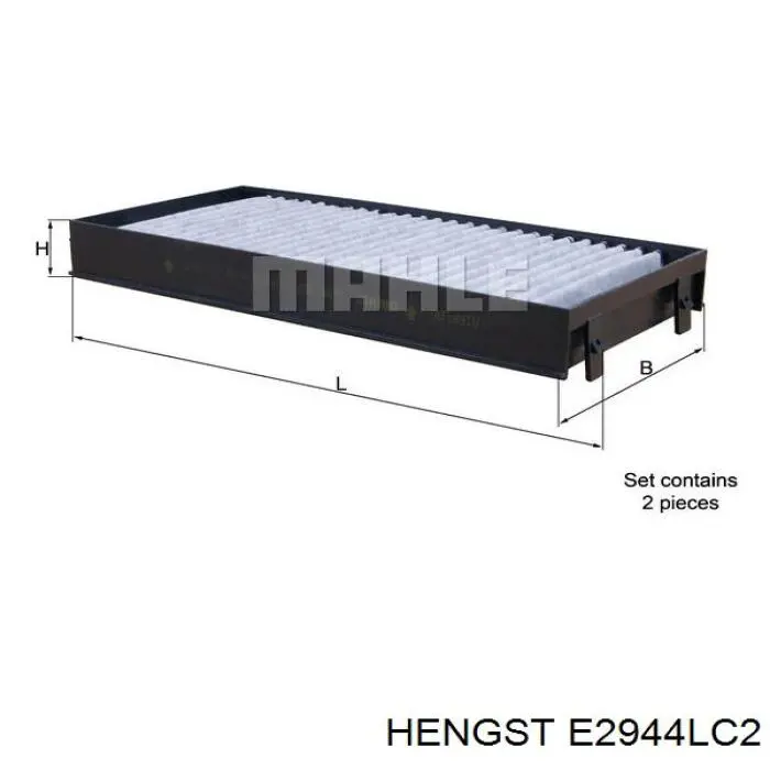 Фильтр воздушный отопителя Hengst E2944LC2 цена, от 22.19 USD
