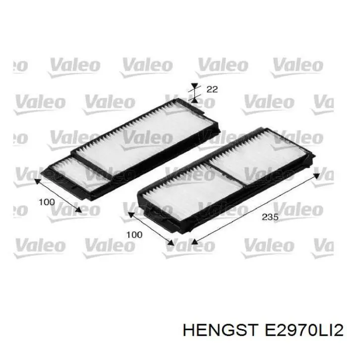 Воздушный фильтр салона Hengst E2970LI2