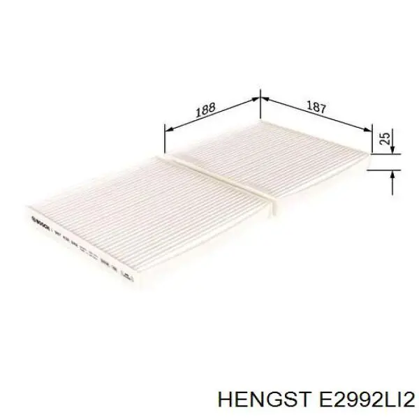 Купить E2992LI2 Hengst Фильтр салона угольный