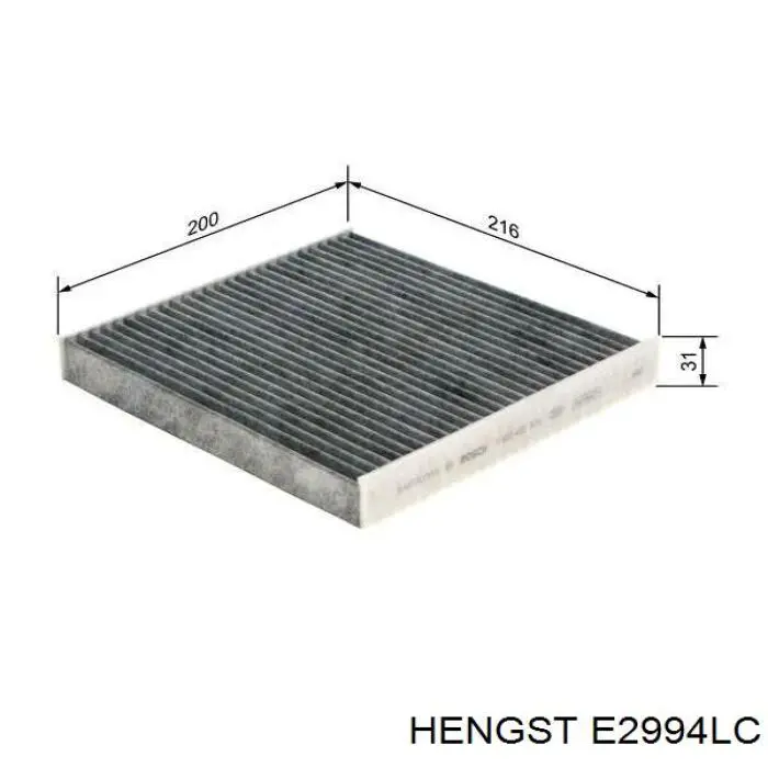 Фильтр салона E2994LC Hengst
