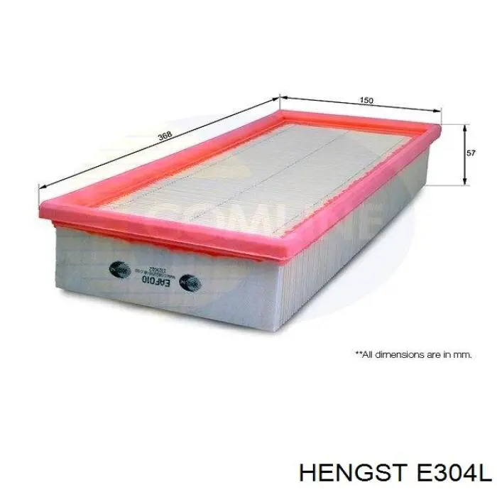 Воздушный фильтр E304L Hengst