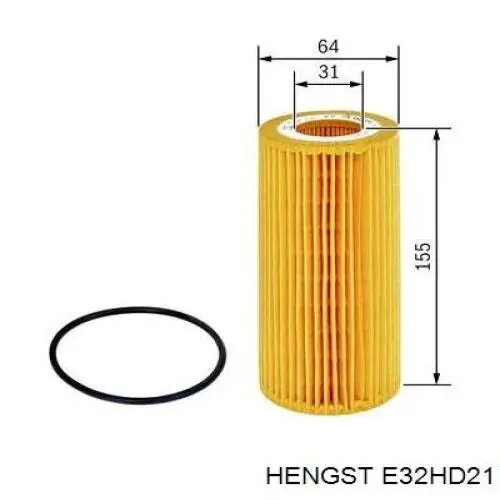 Фильтр масла Hengst E32HD21