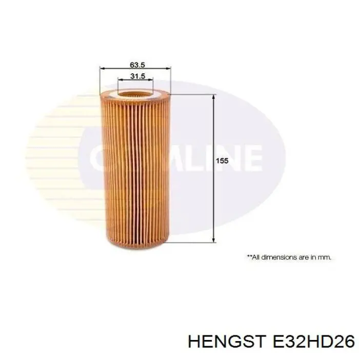 Масляный фильтр E32HD26 Hengst