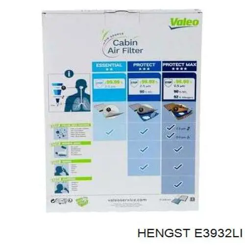 Купить E3932LI Hengst Фильтр салона угольный