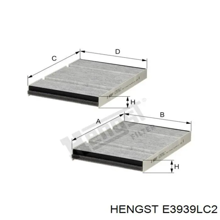 Фильтр салона E3939LC2 Hengst